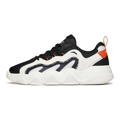 Back Rise Comfortable Slip Resistant Slip Resistant Low Top Running Shoes Men's Black White 112148068-3