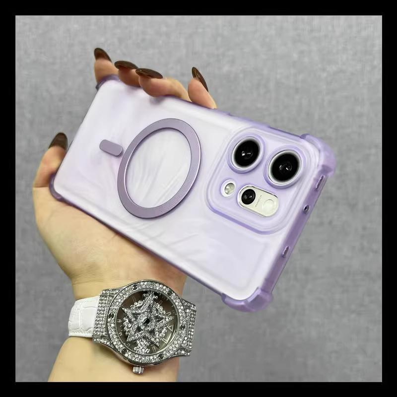 Airbag Shockproof Magnetic Wireless Charging Case on For Samsung Galaxy S25 S24 S23 S22 S21 S20 FE Ultra Plus Edge Magsafe Cover