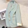 Langarm Vintage Anzug Jacke Übergroßen Casual Lose Blazer Professionelle Büro Blazer Büro