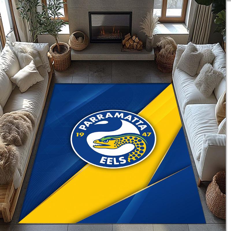 Parramatta Eels Crystal Velvet Carpet Soft Anti?Slip Floor Mat Comfortable Home Living Room Bedroom Decor Rug