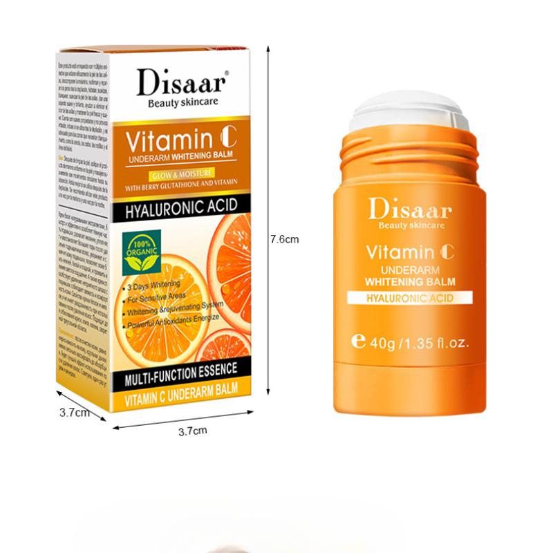 Desodorante en barra con vitamina C para iluminar areolas y axilas, desodorante en barra seco y no graso