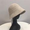 Solid Color Cloche Hat Basin Hat Wool Fisherman Hat for Chilly Outdoor Activitie