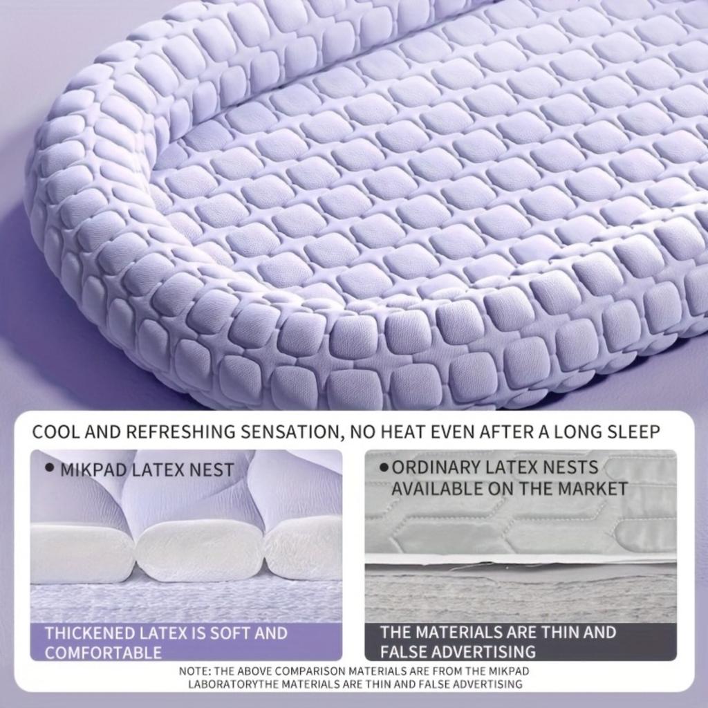 Cooling Latex & Ice Dog Bed for Small/Medium Dogs Breathable  Double-Sided Embossed Summer Mat All-Season Pet Bed
