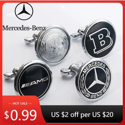 Autoaufkleber 45mm Auto Frontemblem für Mercedes Benz AMG W203 W204 C E S Klasse W210 W211 W220 Plakette Modifizierte Motorhaube Chrom Haube C