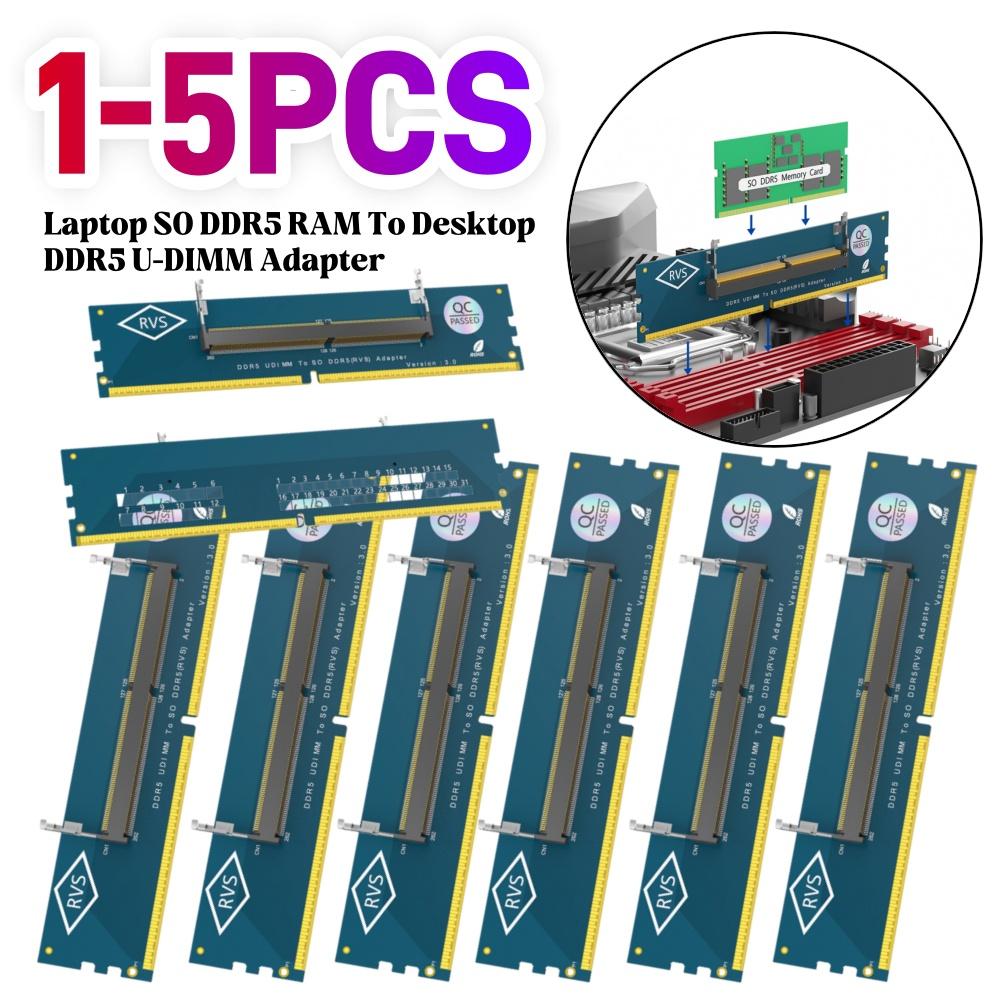 Memory Tester Converter SO DDR5 to DDR5 U-DIMM Laptop DDR5 Memory SO-DIMM to PC Desktop DIMM Riser Card Expansion Adapter for PC