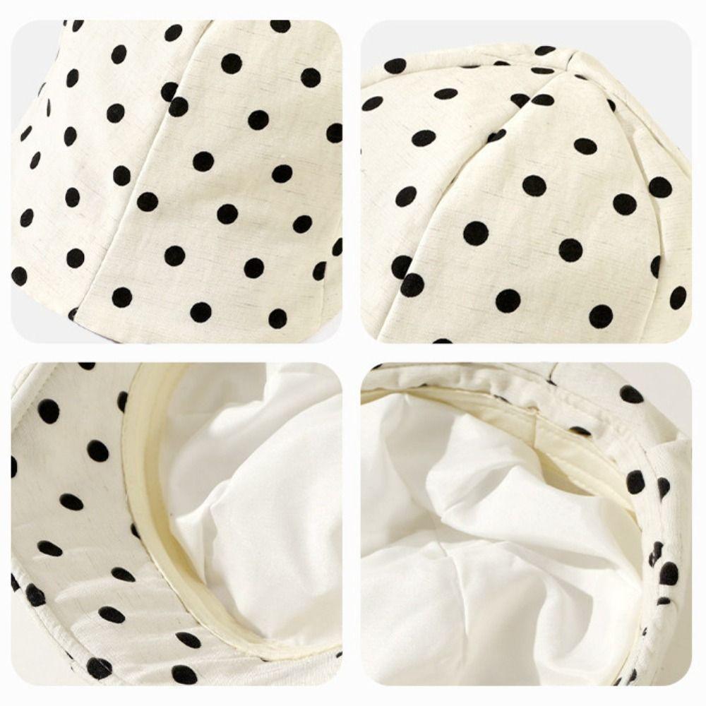 Y2k Forward Cap Thin Newsboy Cap Personality Polka Dot Beret  Outdoor