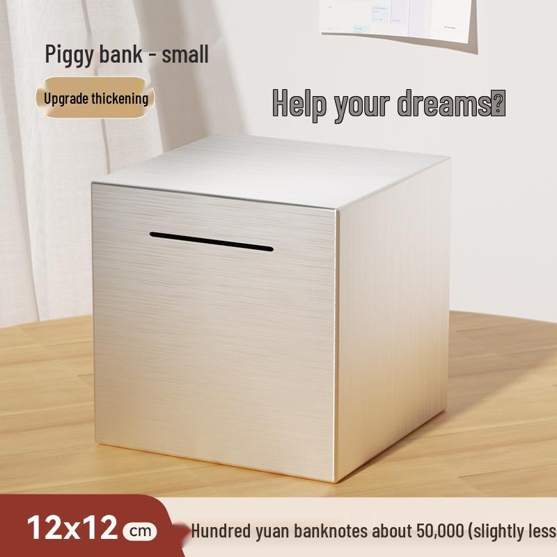 Большая копилка из нержавеющей стали 2025 для детей и взрослых - Надежная функция пополнения/изъятия