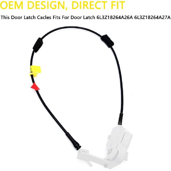 Rear Door Upper Latch Cable Left and Right Side Compatible with 1997-2003 Ford F150 2004 F150 Heritage 1997-1999 F250 Door Upper Latch Cables