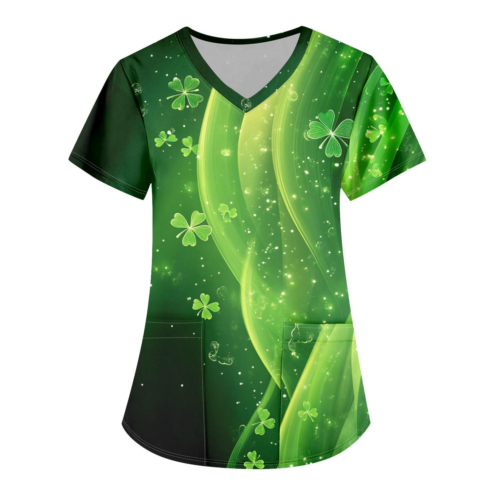 

Женская униформа с принтом, рабочая форма с карманом и v-образным вырезом, защитная рабочая форма XXXXXL