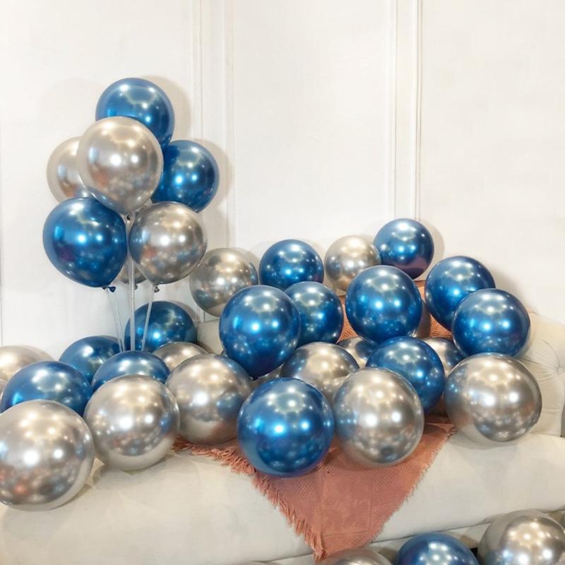 20Pcs Chrome Metallic Balloons 10 Inches Latex Balloons For Diy Valentine'S Day Wedding Birthday Party  Year Decorations