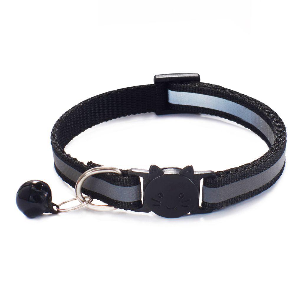 with Bells Adjustable Size Cat Head Pattern Kitten Decor Cat Neck Strap Pet Accessories Cat Collar