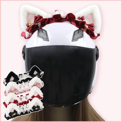1 buc. Creativ Maid Drăguț Urechi de Pluș Decorează Cască Motocicletă Cască Motocross Decor Autocolant Accesorii Stil Cosplayer