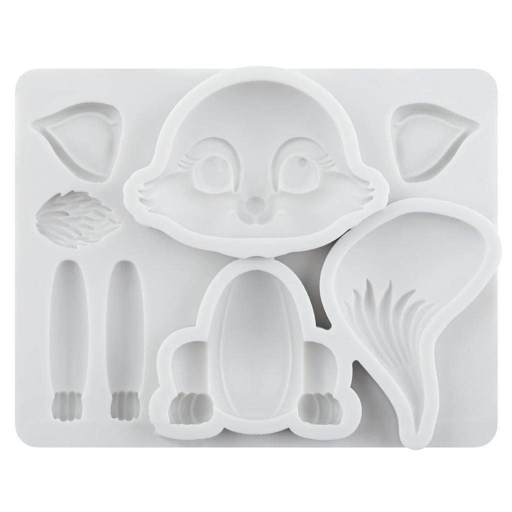 Woodland Animal Silicone Mold Fox Fondant Molds Cake Decorating Tools Theme Cake Dessert Decorated Chocolate Candy Mold