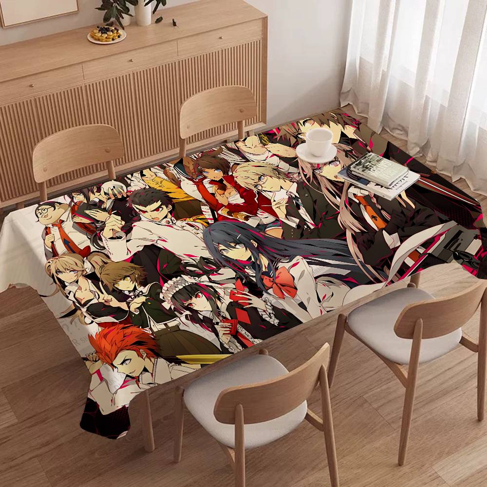 Christmas Vintage Farmhouse Tablecloth with Santa, reindeer & Xmas tree prints. Rectangular & round sizes for Xmas/New Year parties, kitchen, indoor &