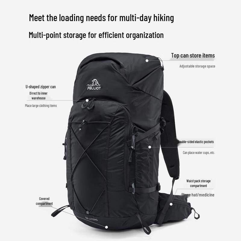 Pelliot Lightweight Hiking & Travel Backpack One Size