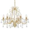 VidaXL Chandelier with Crystal Beads Round Ceiling Light Pendant Lamp Luminaire Interior Lighting Living Room Living Room 281603