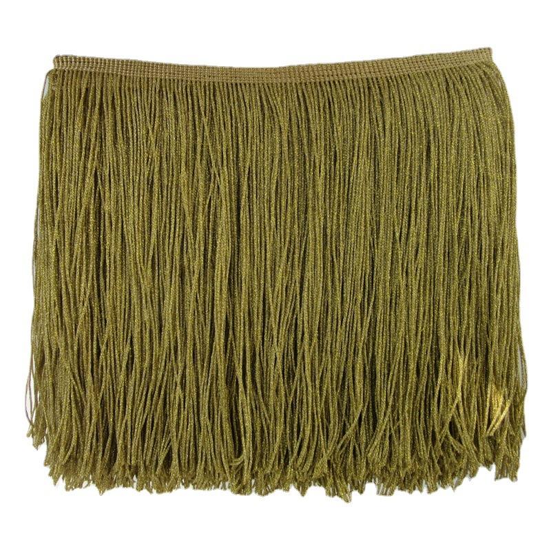 20Cm Gold Nylon Row Beard Latin Dance Dress Decorative Diy Dress Fringed Lace Clothing Accessories