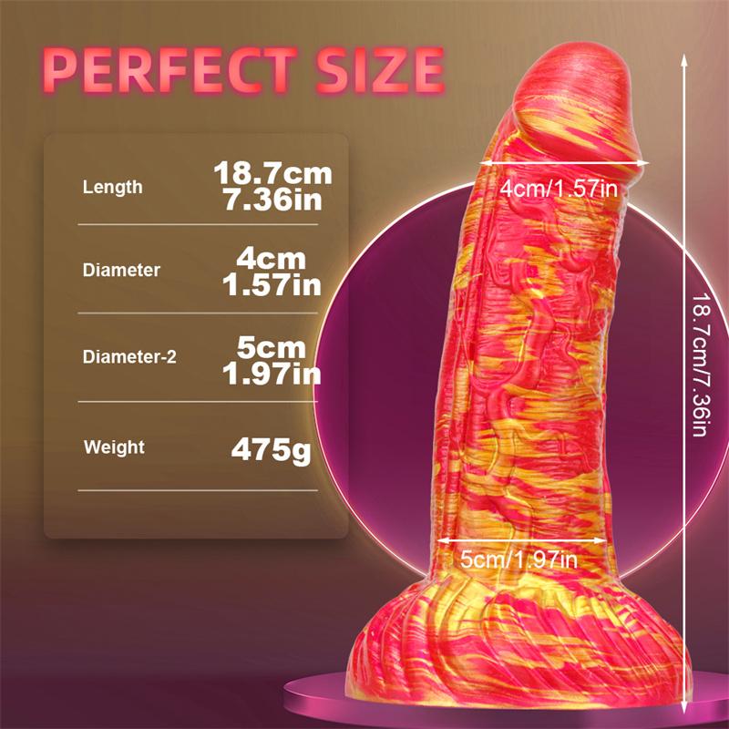 Weibliche gemischte Farbe flüssiges Silikon Nachahmung Dildo geformt zurück Gericht Anal Plug Erwachsene Sexspielzeug