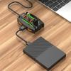 RGB Backlight 10 Ports USB 2.0 Splitter Extend USB Port Expander  Mobile Phone Accessories