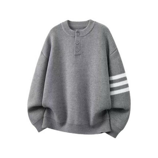 Men's Autumn/Winter Casual Loose Korean-Style High-Quality Knit Pullover