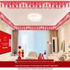 Wedding Ceiling Decoration: Double Happiness Pull Flower Ornament for Bedroom