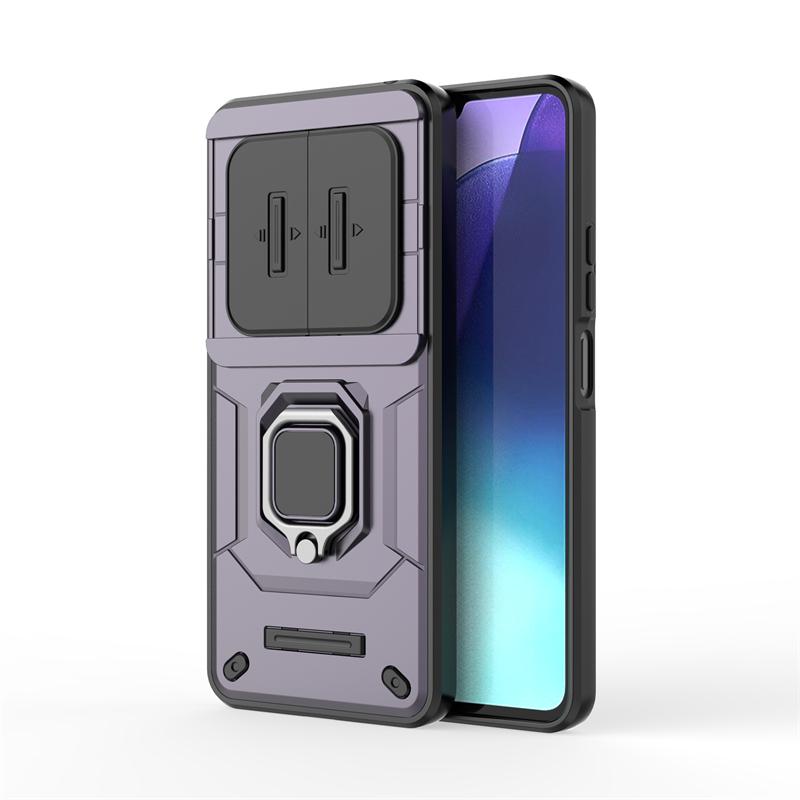 

Противоударный чехол для Xiaomi Poco C75 Чехол для Poco C75 Держатель-кольцо Магнитная Задняя крышка с полной защитой краев для Poco C75 Чехол с выдвижным окном For Poco C75 фиолетовый