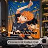 Personalisierte Wandtapisserie, Haikyuu Individuell Bedruckter Name, Stoff-Wandkunst für Innenraum-Hintergrund