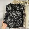 1116 Korean Fringed Lace Sleeveless Shirt Women's Summer Loose and Thin Design Versatile Shirt Shirt