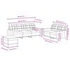 3 Piece Sofa Set with Cushions Dark Grey Fabric