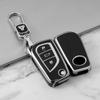 Premium Soft TPU Car Key Case Cover Shell for Toyota COROLLA Camry LEVIN REIZ Highlander RAV4 Fold Key Rings Keychain Bag