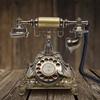 Retro Rotary Phone, Antique-Style Landline with Resin Body and Zinc Alloy Bracket, Perfect for Home, Office, and Cafe Decor