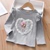 Piger Langærmet T-shirt Pige Bomuld Elastisk Langærmet T-shirt Til Baby Piger