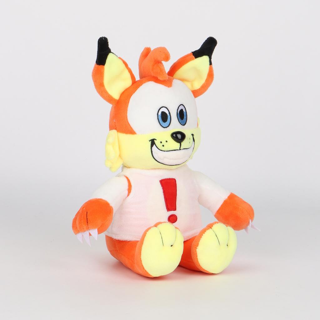 Peluche Gatto Bubsy Anime Carino Divertente Cartone Animato Gatto Arancione Gioco Figura Anime Animale Periferico Film Volpe Cuscino Regali per Bambini