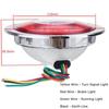 2Pcs 4.3'' Round 19 LEDs Truck Trailer Lorry Brake Stop Turn Signal Tail Light Side Marker For Universal Car Caravans Vehicles