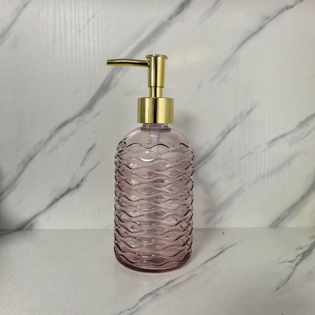 410ml Glass Pump Bottle for Hand Sanitizer, Soap, Shampoo, and Shower Gel