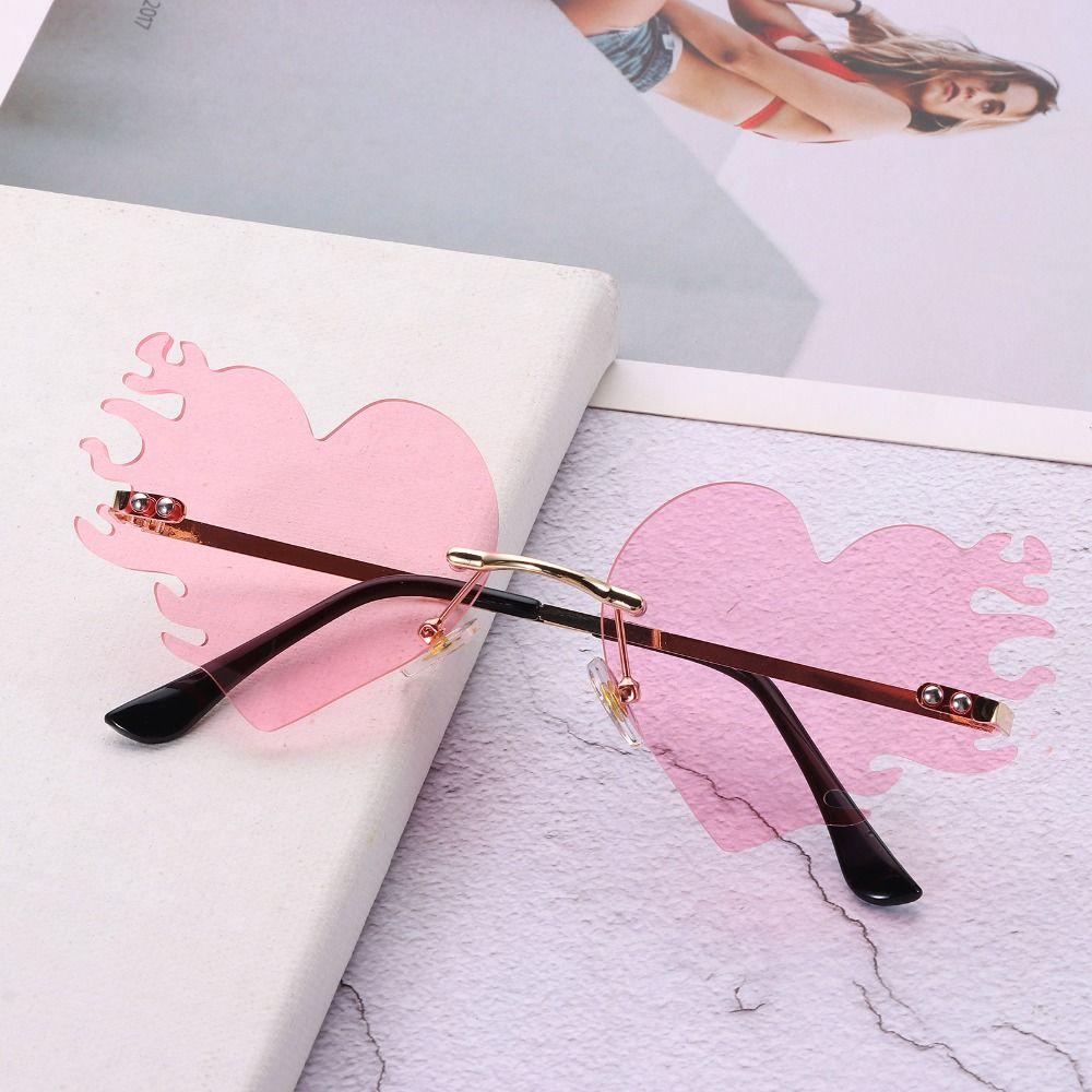 Costume Accessories Fire Heart Shaped Sunglasses Party Favor Eyewear  for Women & Men