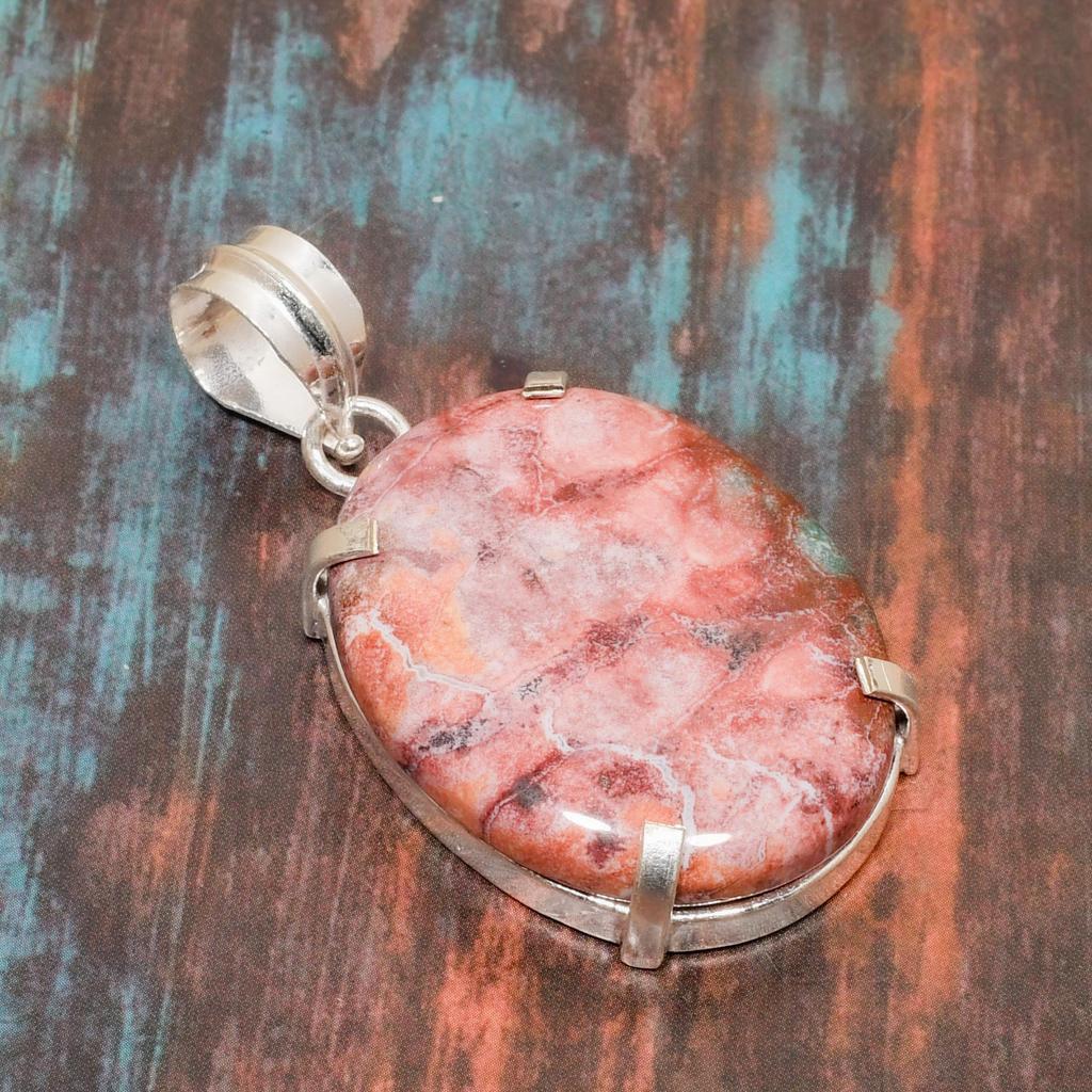 Lovely Butterfly Jasper Gemstone Handmade Jewelry Solid 925 Sterling Silver Pendant