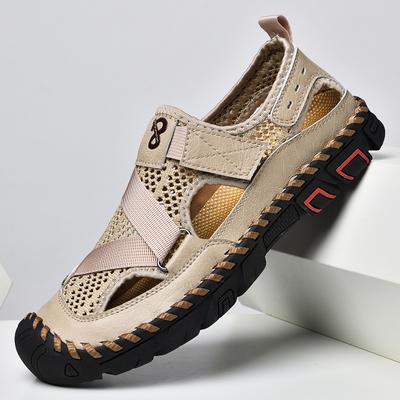 Casual Men Outdoor Sandals Summer Breathable Slip On Loafers Man Beach Shoes Comfort Soft Walking Hiking Sandals Newest Male Shoes