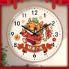 12-inch 30cm Spring Festival Festive Chinese Style Wall Clock Living Room Bedroom Wall Hanging Creative Silent Clock Watch