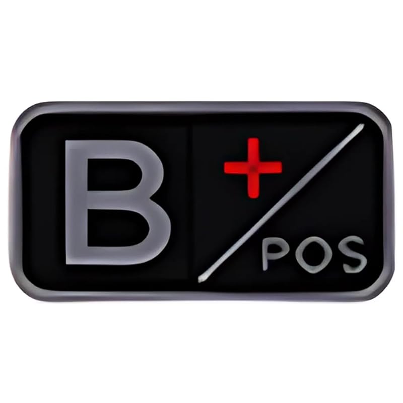 

blood type PVC Velcro patch B+