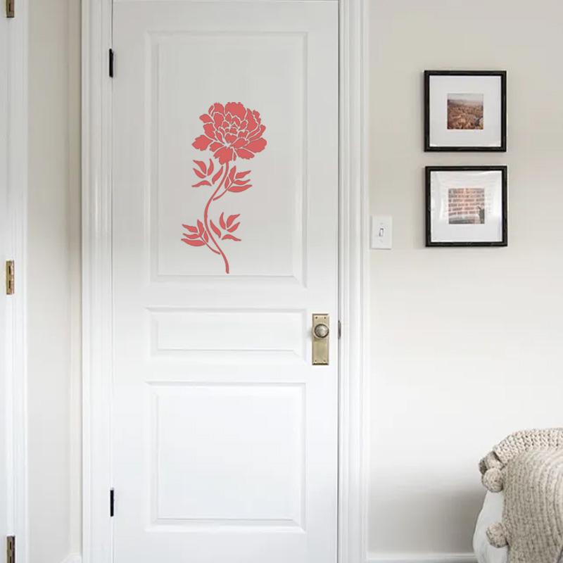 6Pcs/Set Garden Fence Crafts Plastic Wall Canvas Painting on Wood DIY Drawing Templates Large Flower Stencils