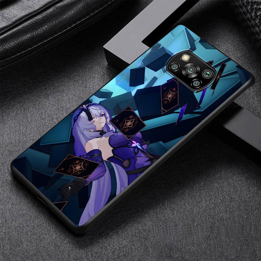 Black Swan Star Rail Sparkle Case for Xiaomi Poco M5s X3 NFC X5 F3 M4 M3 Pro Black Silicone Soft Phone Cover Coque