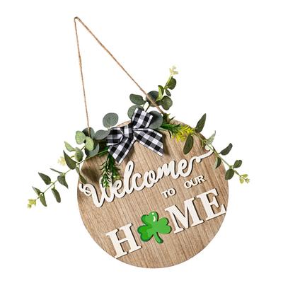 Etiqueta colgante de madera Placa de bienvenida Placa decorativa para puerta Tablero para el hogar Cartel DIY Colgante encantador