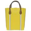 Tory Burch Perry Logo Color Block Leather Tote Bag Women tote Yellow 145986-300