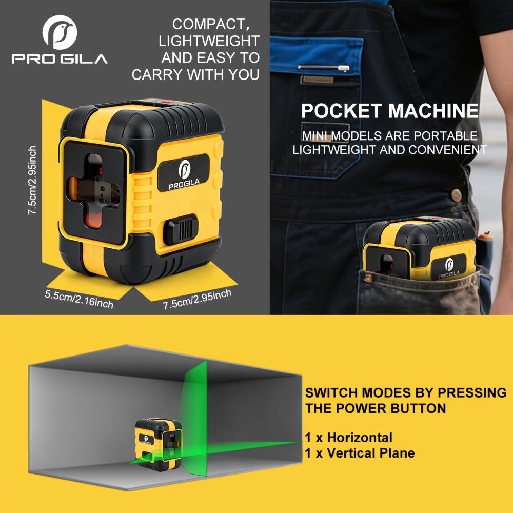 High-Precision 2-Line Laser Level: Portable, Automatic, Strong Light Outdoor Instrument