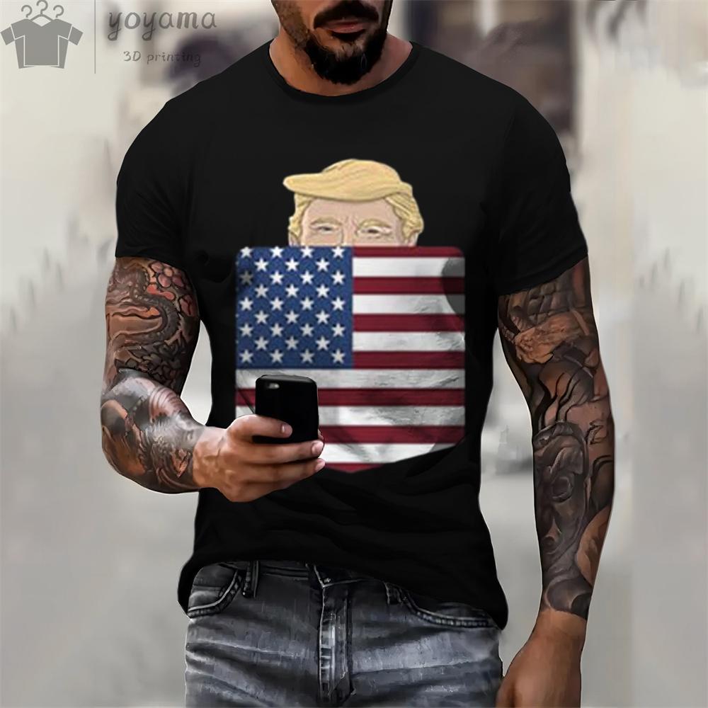 Trump Supporter Print Clothes Unisex Designer Unisex's T-shirts Unisex's Summer Clothes Unisex T Shirts Short Sleeve Trump Graphic T Shirts
