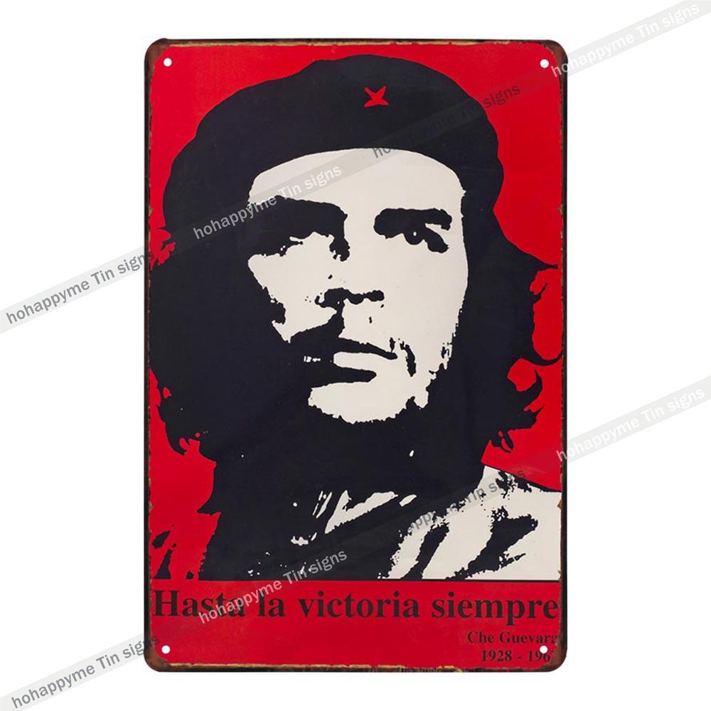 Kommunismus Che Guevara Vintage-Poster Metallschild Retro-Industrie-Dekor Bar Pub Club Männerhöhle Wanddekoration 30 x 20 cm