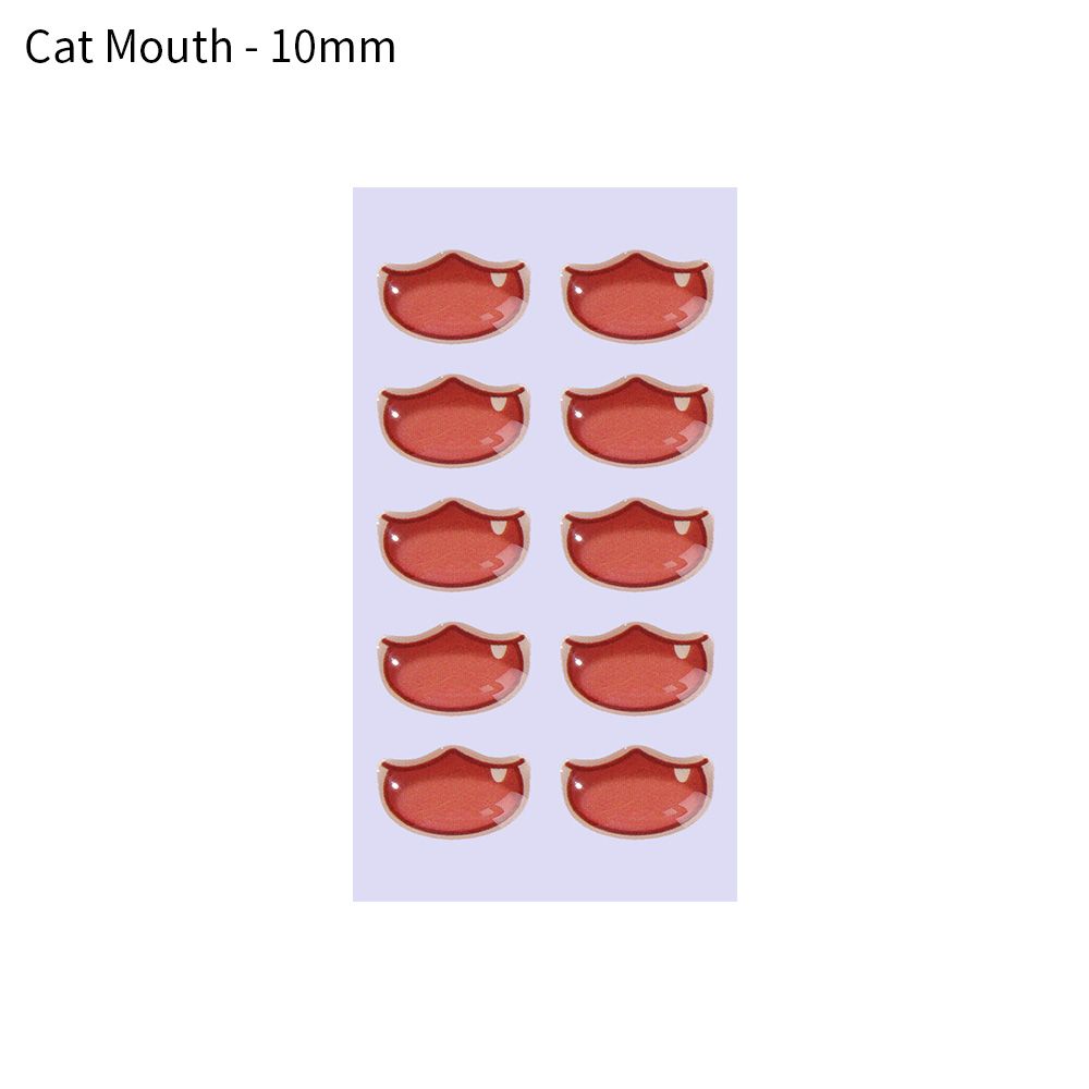 styles Decals cute MouthChips Paper Face Organ Paster Cartoon Mouth Stickers Anime Figurine Doll