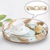 Round Mirror Plate Decorative Cosmetics Storage Tray for Catering , Wedding Party Decoration - 300mm