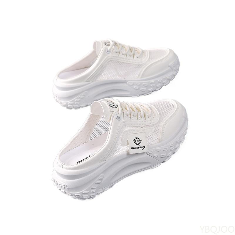 Fashion Casual half slipper women's shoes for summer wear one foot lazy shoes new versatile comfortable mesh sandals